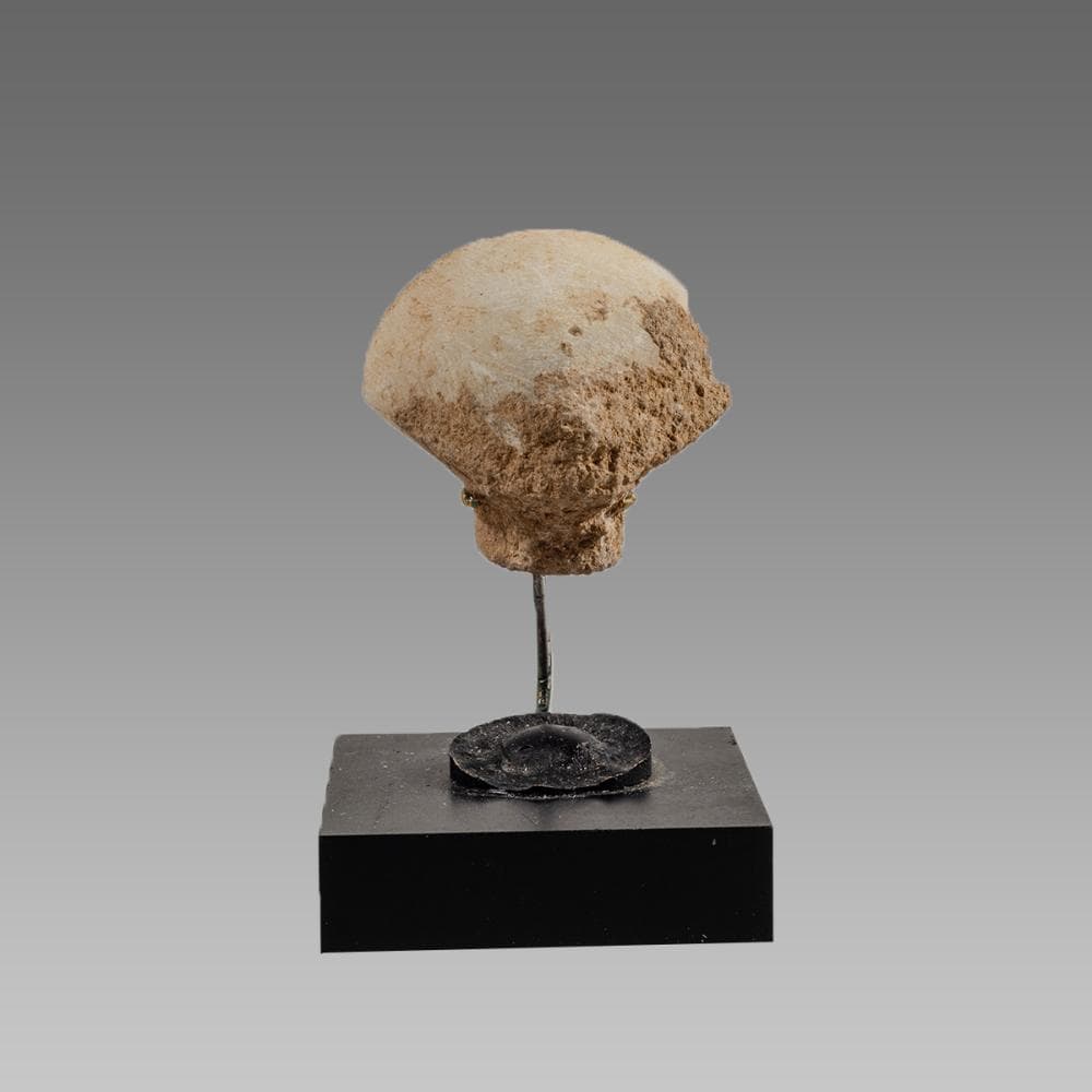Anatolian Marble Kilia Idol Head, Early Bronze Age II, ca. 2800 to 2200 BC.