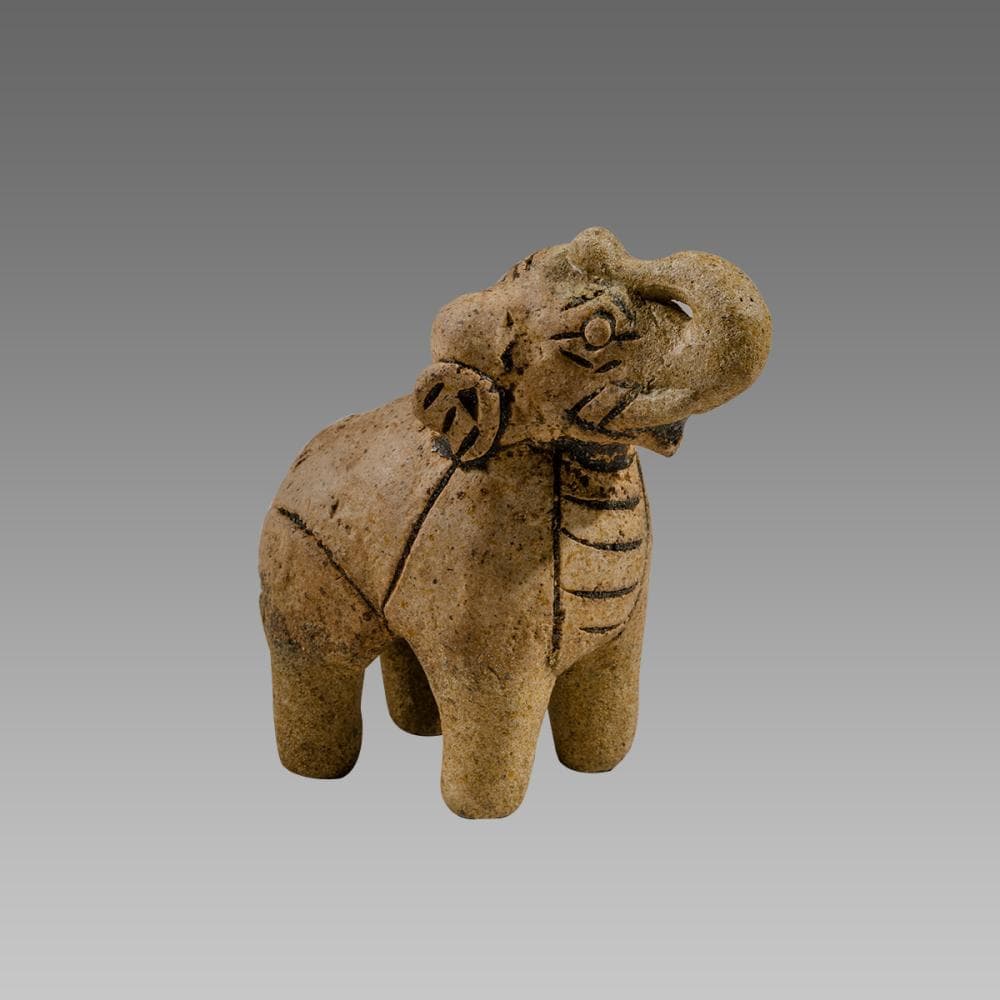 A Thai, Sawankhalok Pottery Elephant c.14th to 16th century.