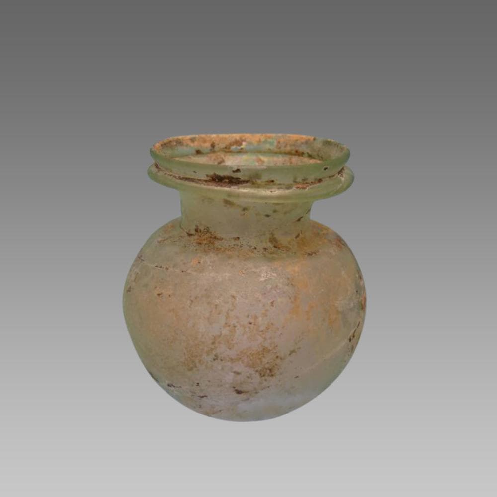 Ancient Roman Glass Jar c.2nd-3rd cent AD.