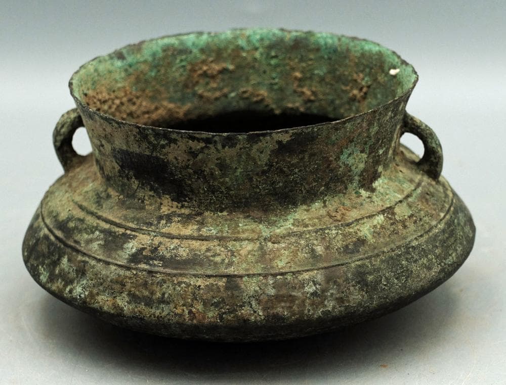 A lovely Etruscan bronze vessel