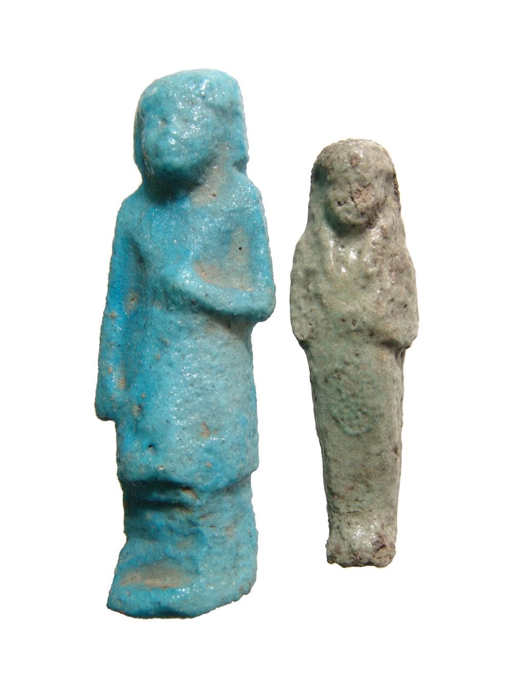 A lot of 2 Egyptian faience ushabtis