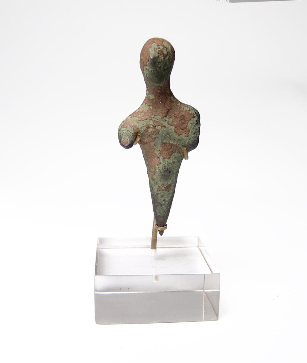 A Near Eastern bronze votive figure