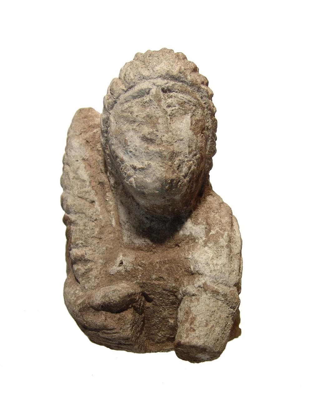 ear Eastern stone carved figure of a bearded ma
