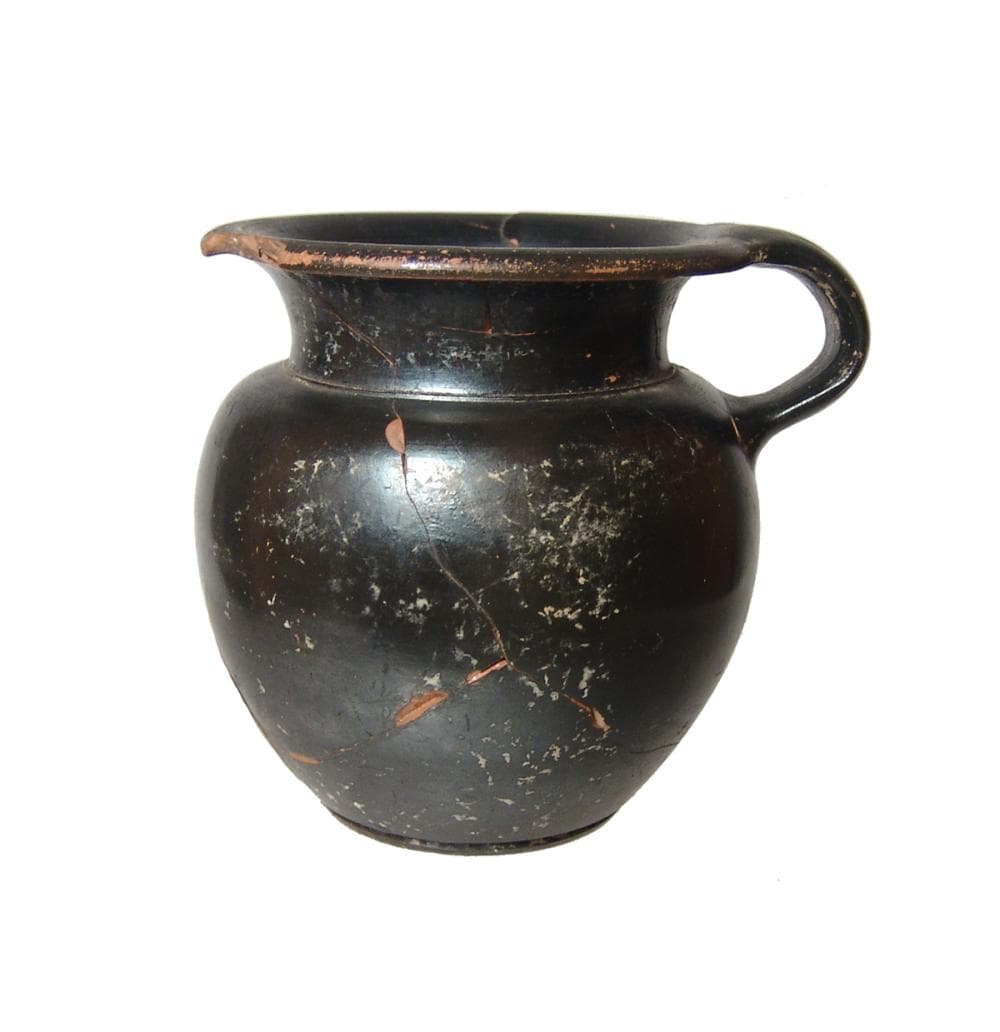 A Greek, black-glazed glazed olpe