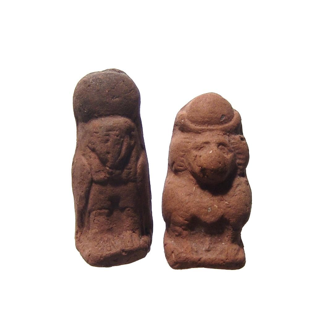 A pair of Egyptian terracotta votives, Roman Egypt