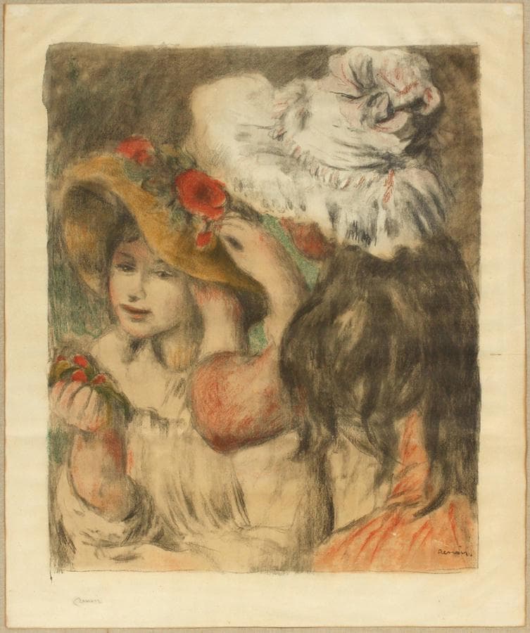 Pierre-auguste renoir lithograph on paper, 1898