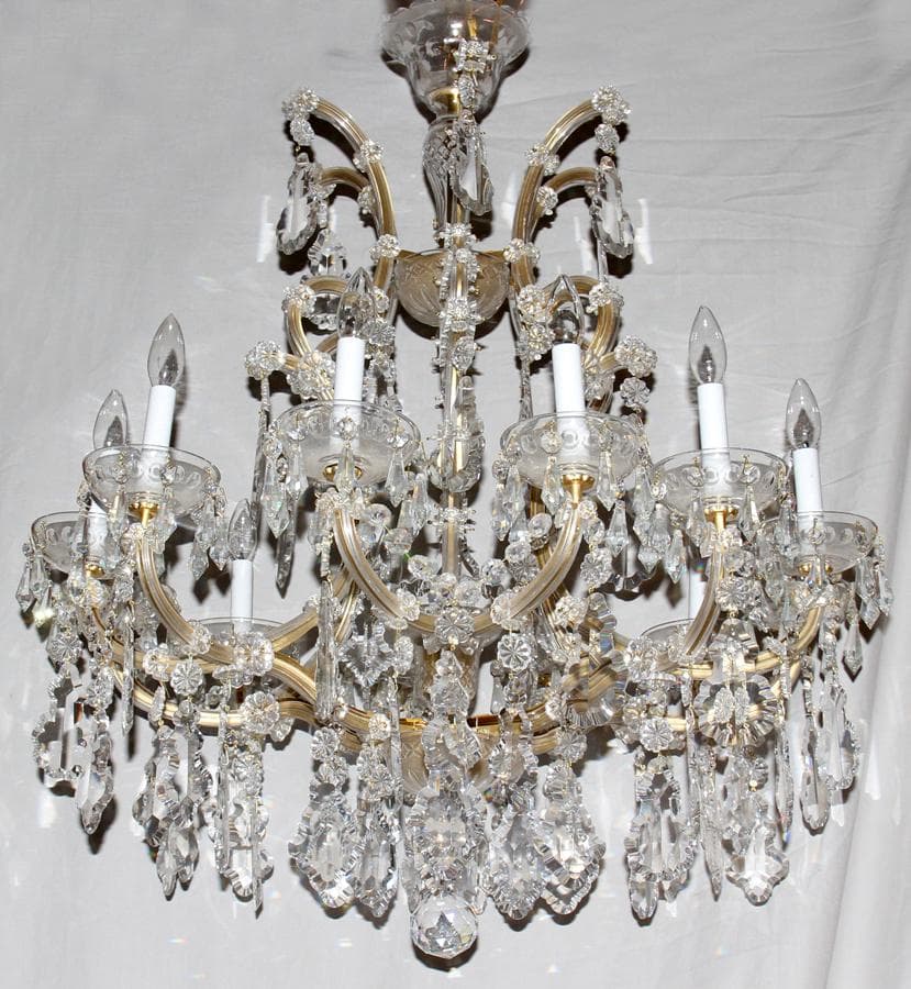 Maria teresa crystal thirteen light chandelier