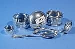 Dutch silver bottle stopper, small napkin ring and
