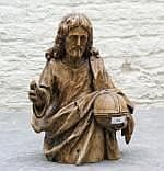 Wooden Salvator Mundi, 18th. century, h. 32,5 cm.,
