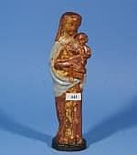 Glazed earthenware tile, Virgin and child, l. 29