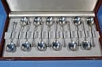 12 Dutch silver coffee spoons, second amount,