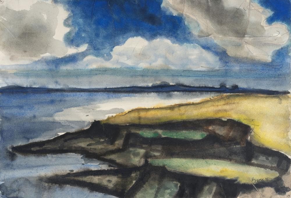 Erhard Hippold, Brandung am Ostseestrand / Ostseestrand. 1955.