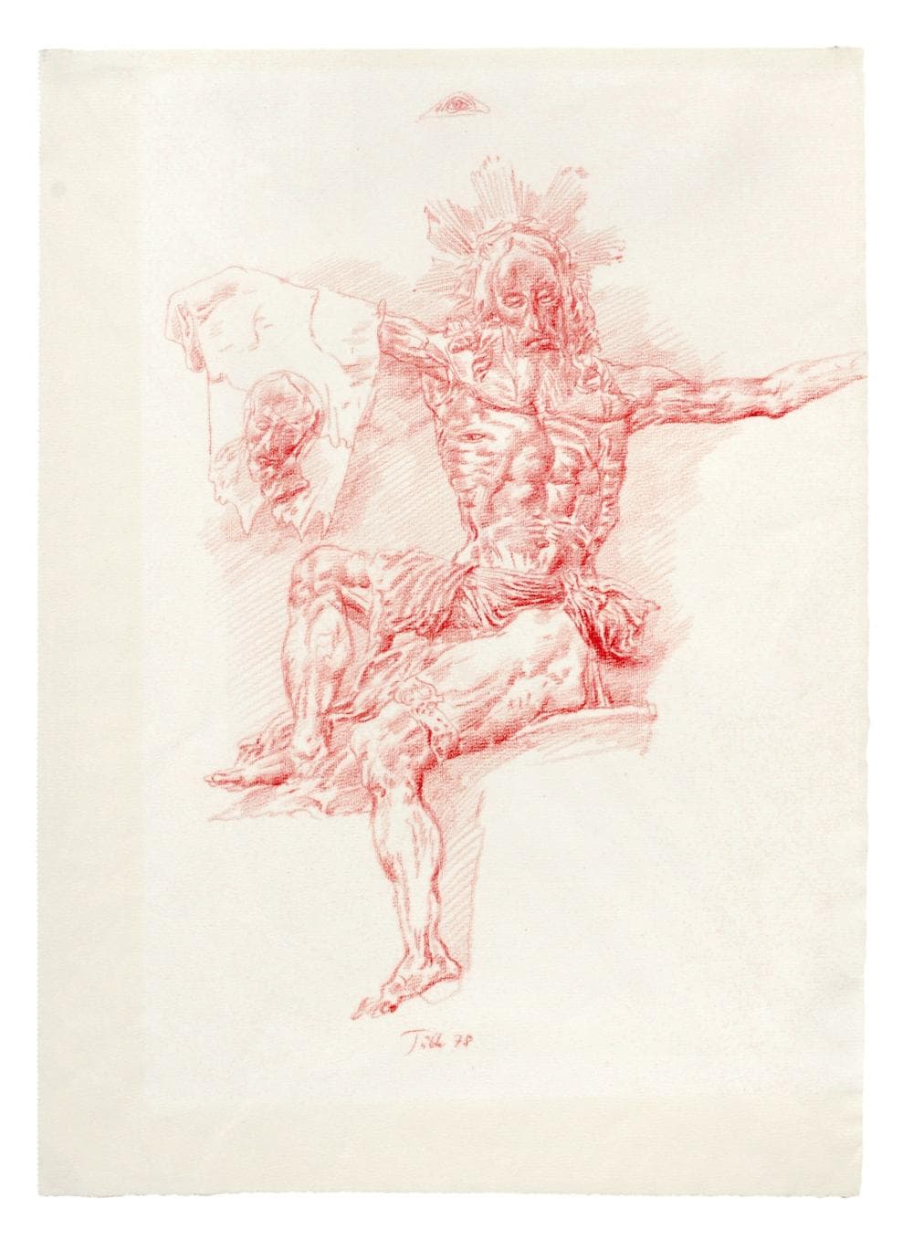 Werner Tübke "Christus mit seinem Schweißtuch". 1978.