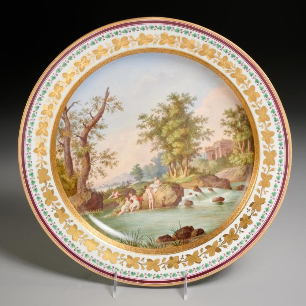 Royal Vienna hand painted porcelain charger