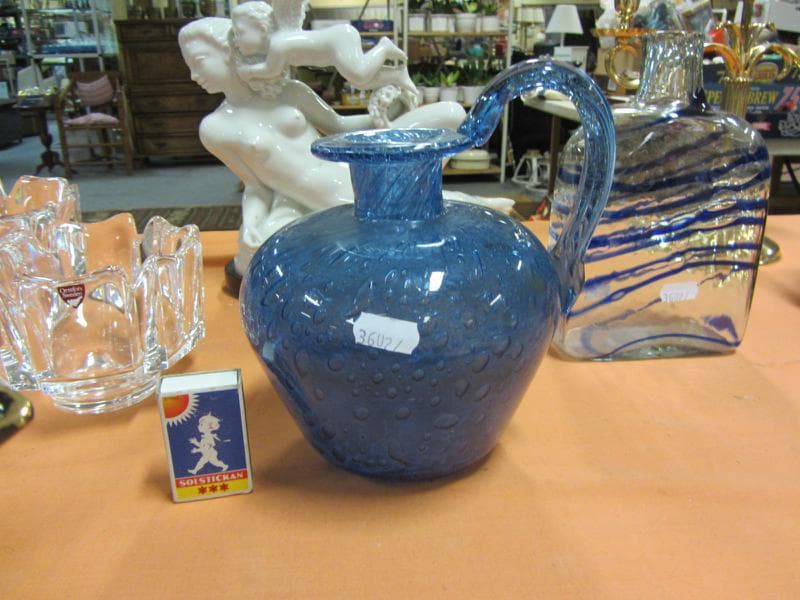Blå bordsvas/konstglas