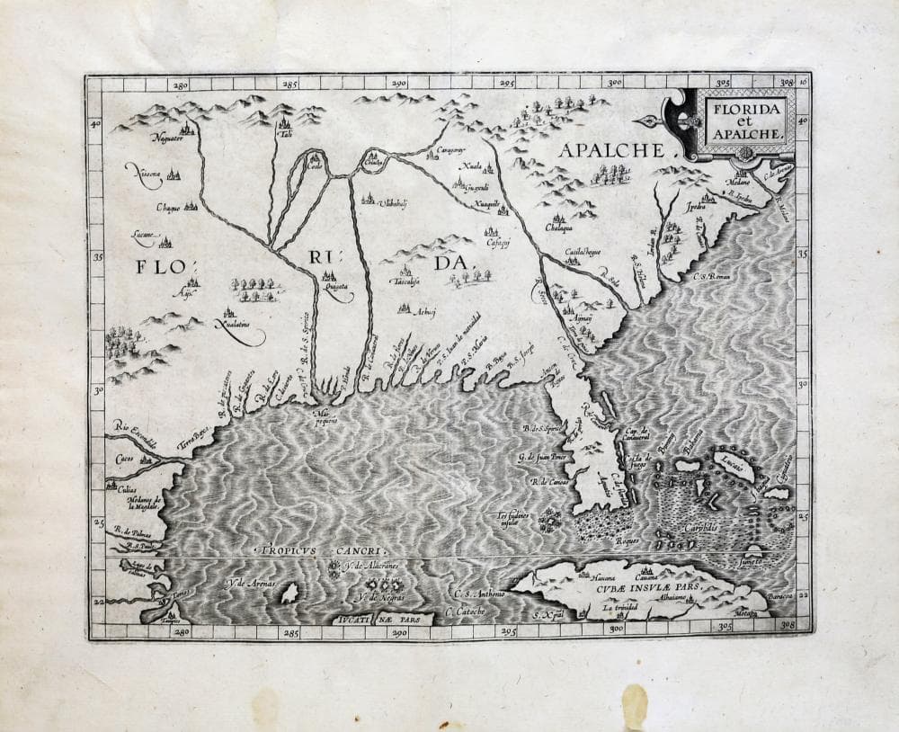 Wytfliet Map of Gulf of Mexico, 1597