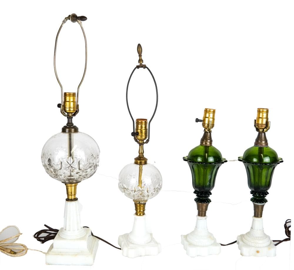 Four Glass Lamps