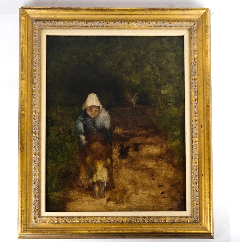 George INNESS: "First Steps" - Oil on Canvas