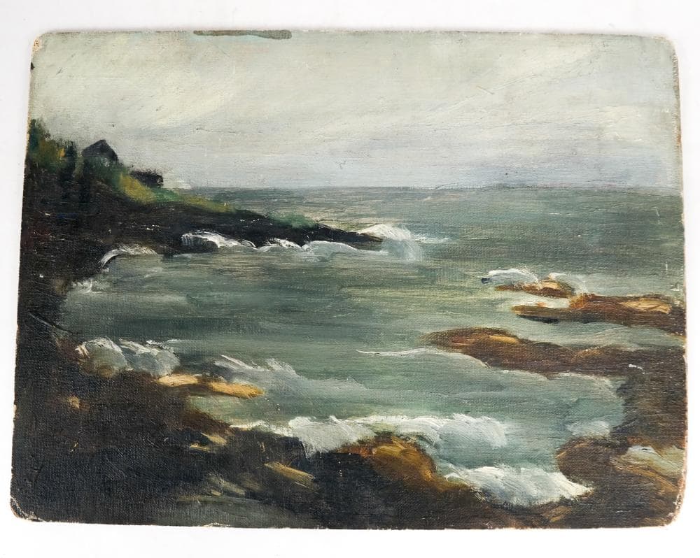After George Bellows: Seaside Painting - Oil on Bo