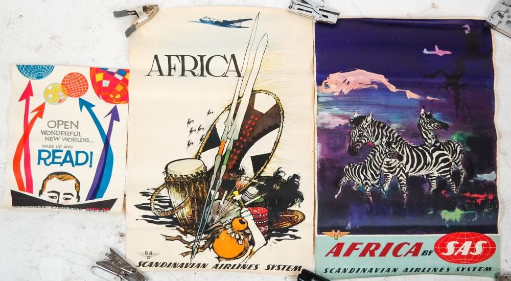 3 Airline Travel Posters; Wake Up & Read Poster (4)