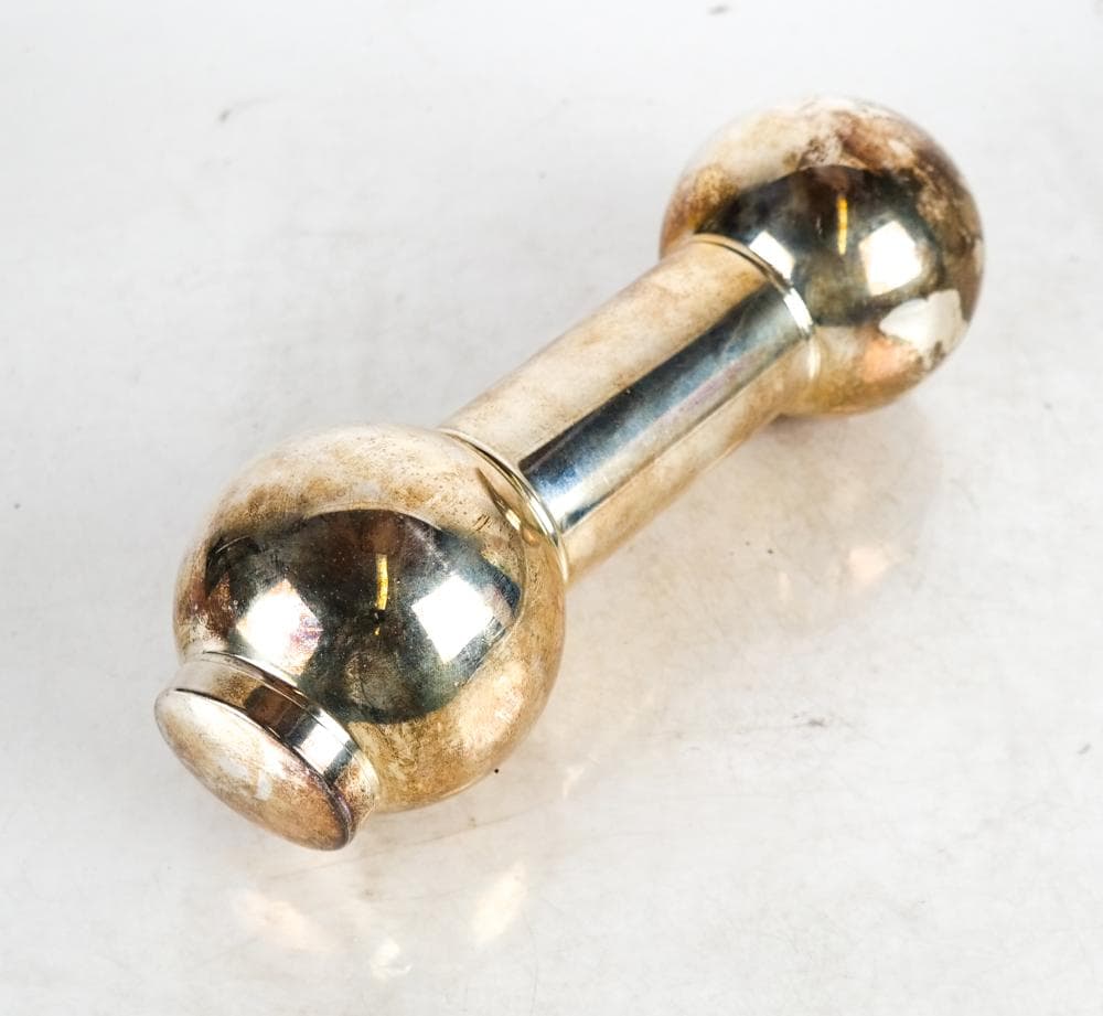 Silver Plate Barbell-Form Cocktail Shaker