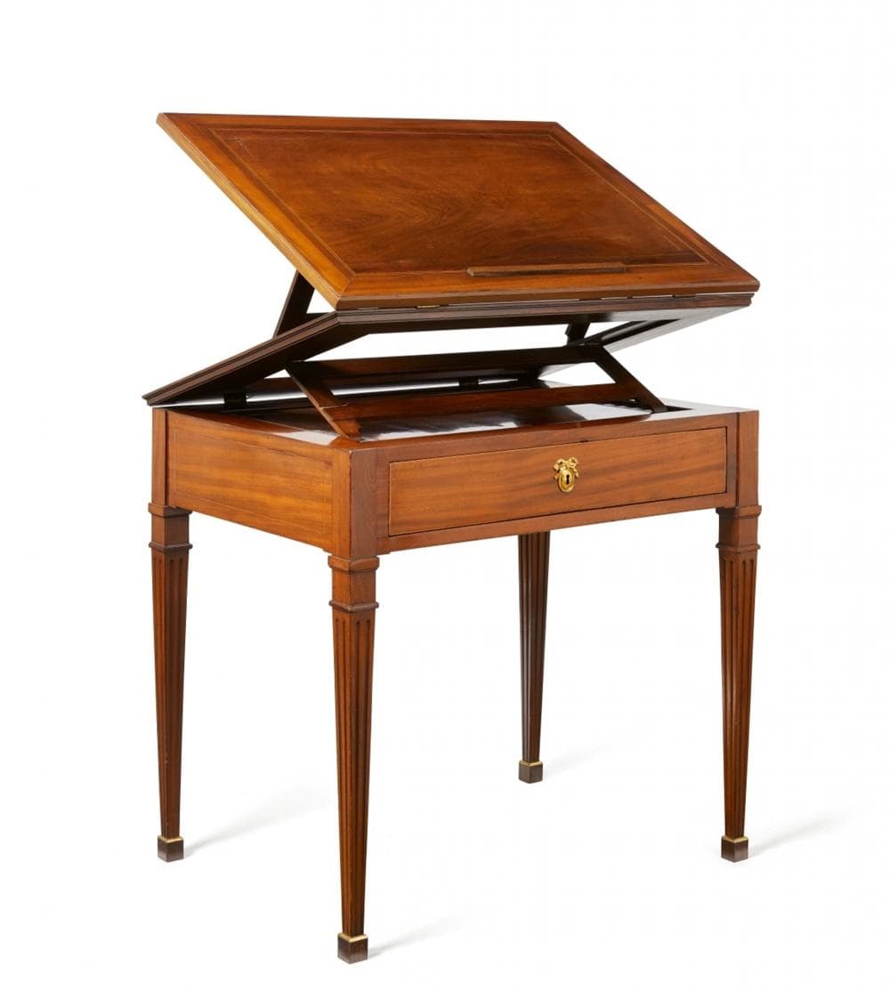 A mahogany architect's table