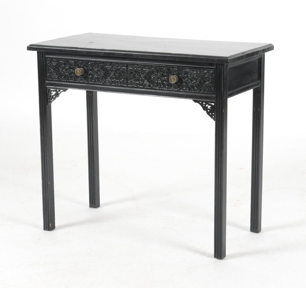 George III Style Ebonized Mahogany Side Table