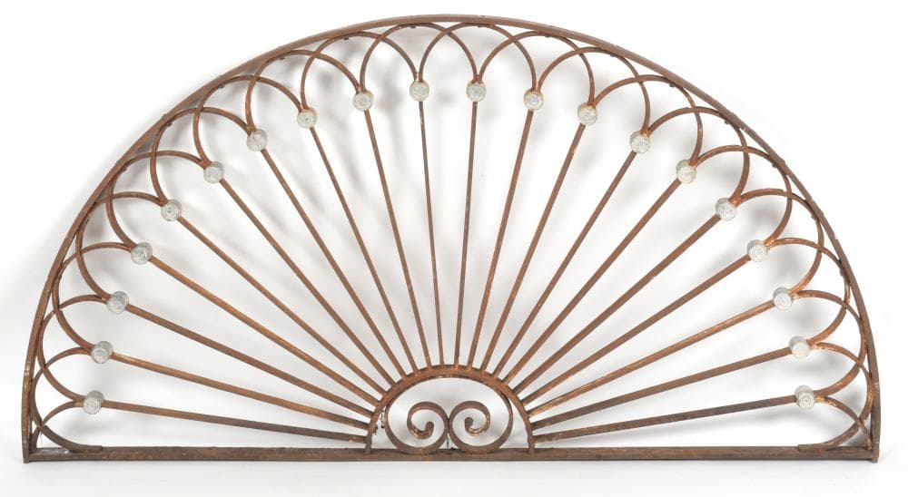 Wrought Iron Demilune Architectural Element