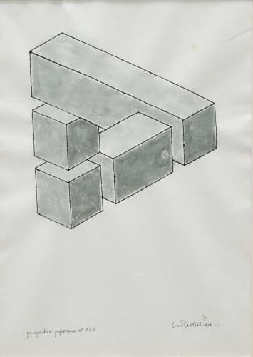 Oscar Reutersvärd Blandteknik 28x20