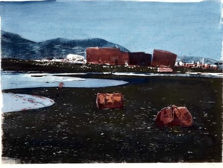 Lars Lerin Blandteknik 55x73