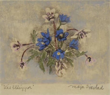 Maja Fjaestad Träsnitt 15x17,5