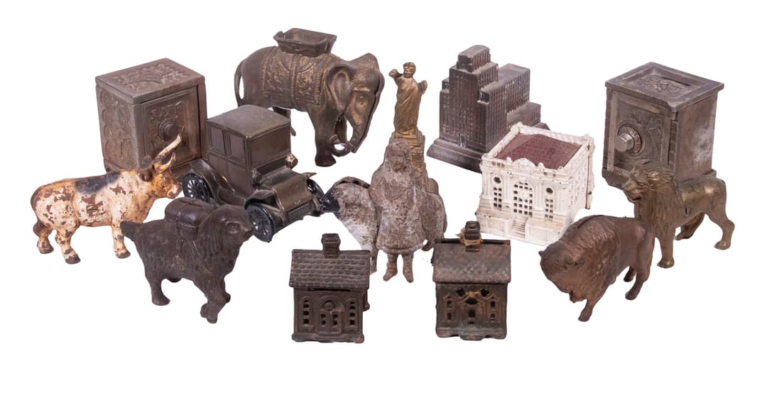 CAST IRON & COPPER STILL BANK COLLECTION