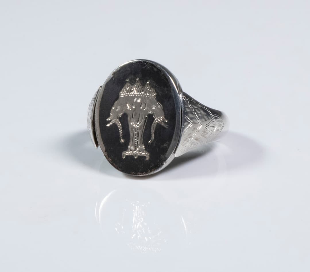 ASIAN SIAM SILVER NIELLO RING