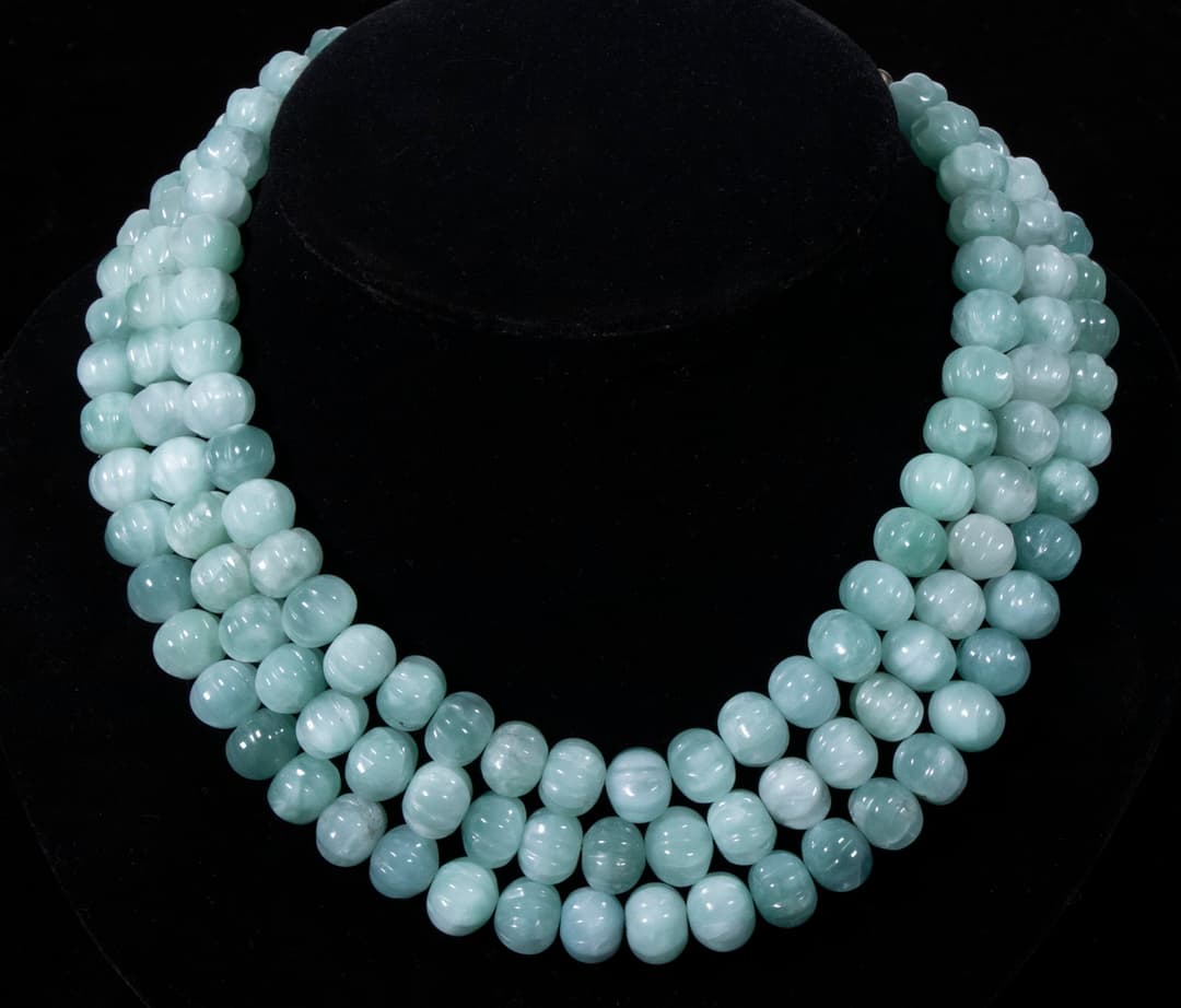 AQUA BEAD NECKLACE