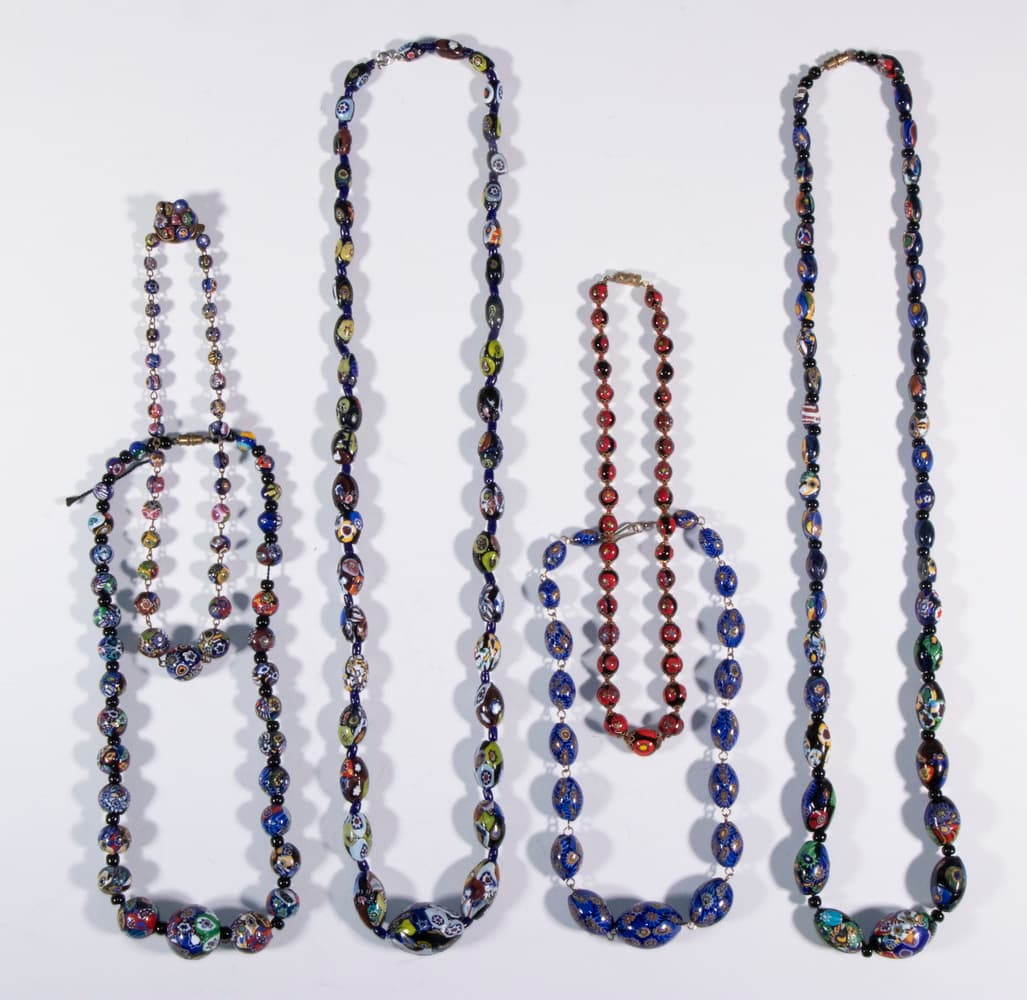 VENETIAN MILLEFIORI BEAD NECKLACES