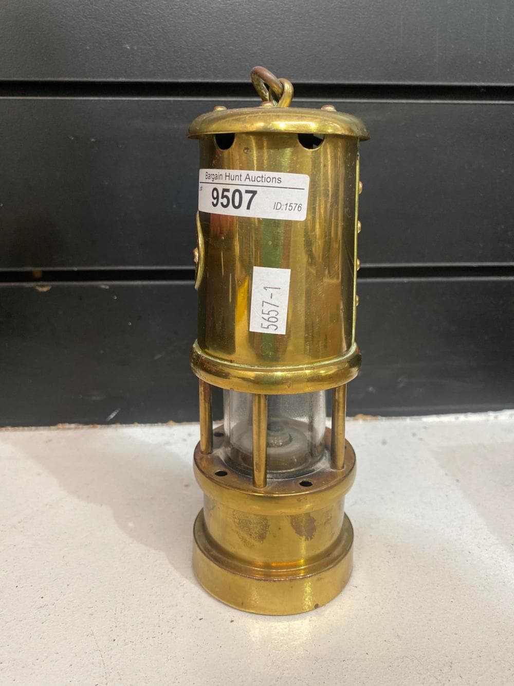 Brass miners lamp-Hockley Lamp & Limelight Company