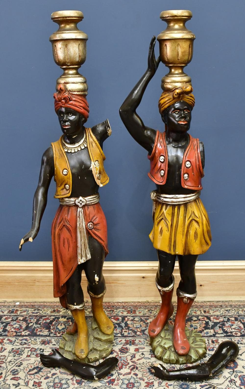 A pair of early 20th century Blackamoor figures