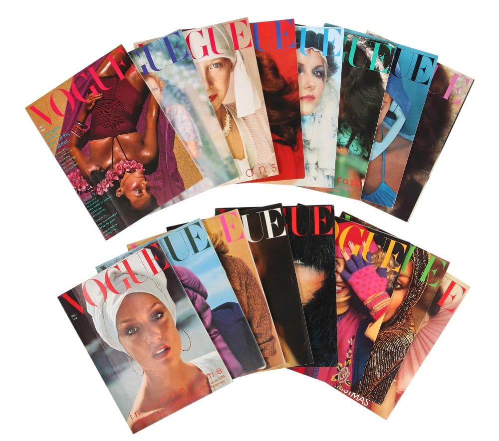 British Vogue, 1975, complete run,