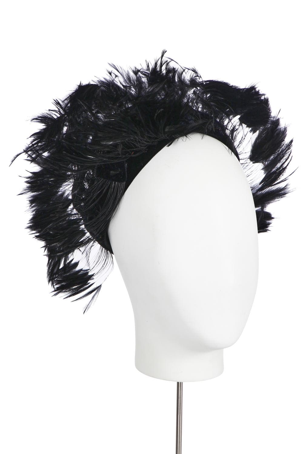 A Christian Dior hat adorned with black feathers, 1960s