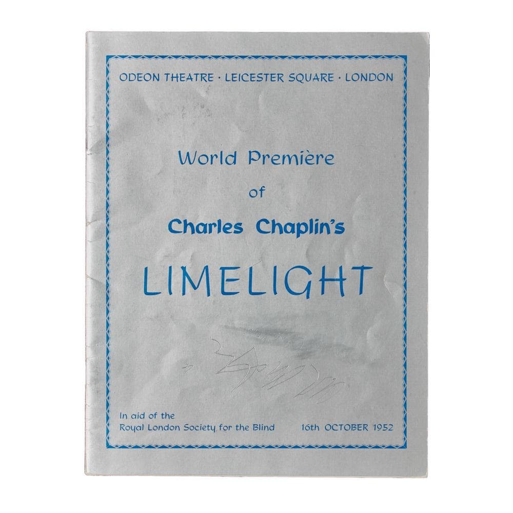 Charlie Chaplin | Signed "Limelight" World Premiere Program