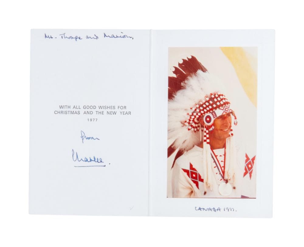 Prince Charles | 1977 Signed Holiday Card With Photograph