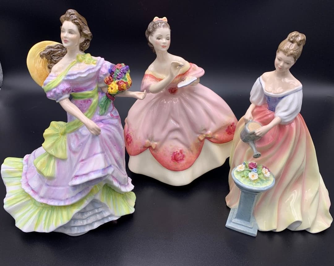 3 Royal Doulton Figurines Waltz, Alexandra & Summertime