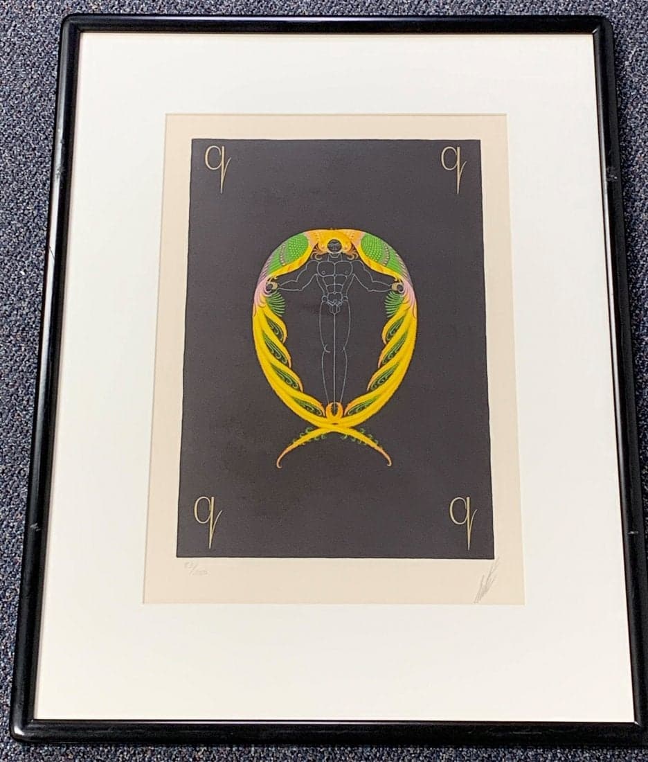 Erte' Lithograph Alphabet Series Q 83/350