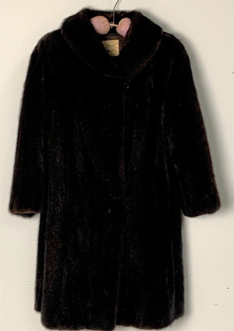 Vintage Macy's Little Shop Brown Mink Fur Coat