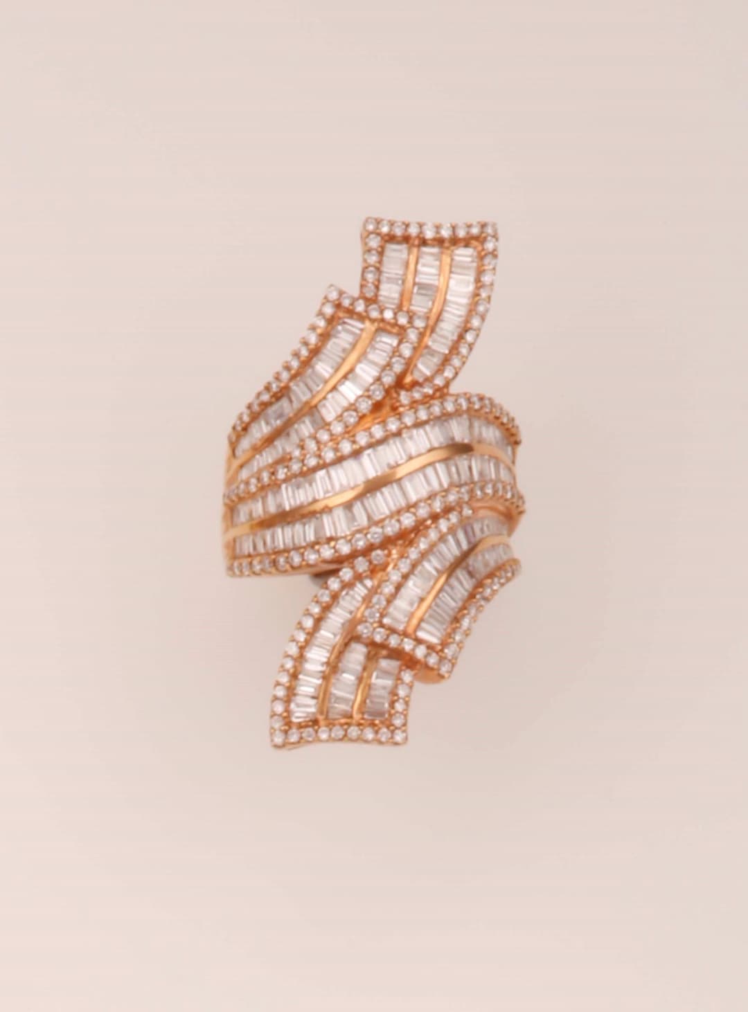 Diamond and gold ring