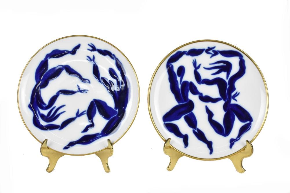 Pair of French Porcelain Plates Designed by Henri van der...
