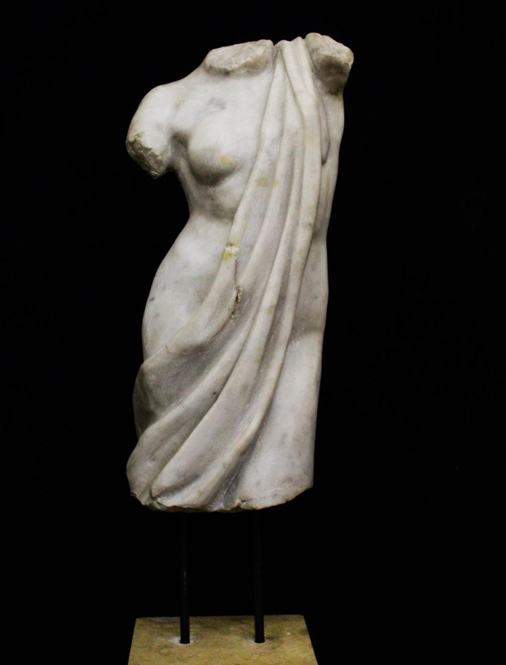 Torso of Nike sculpture in statuary white marble