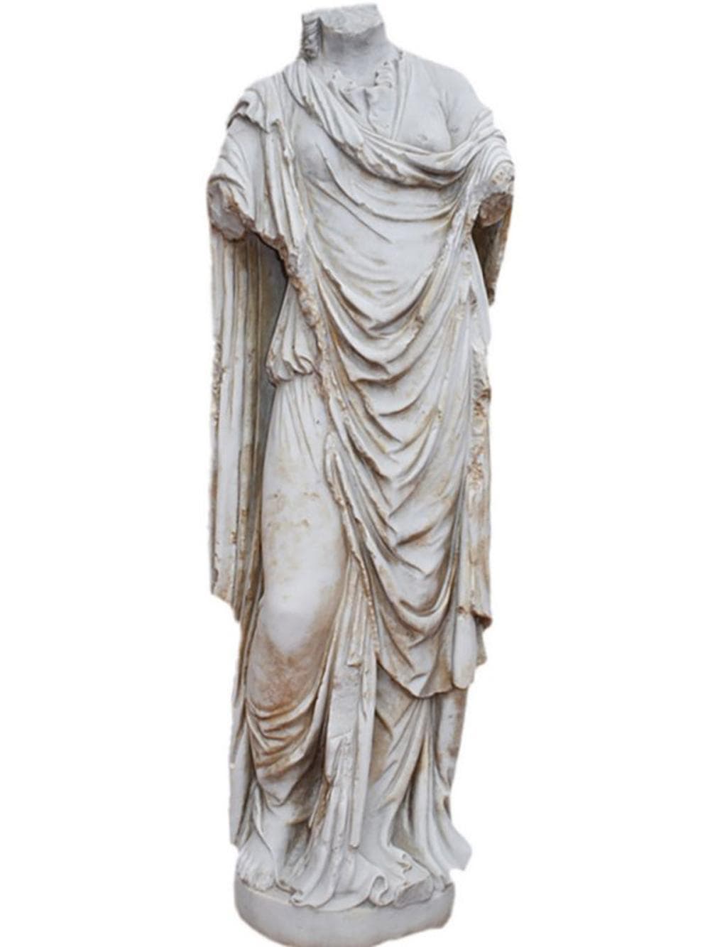 Headless marble statue