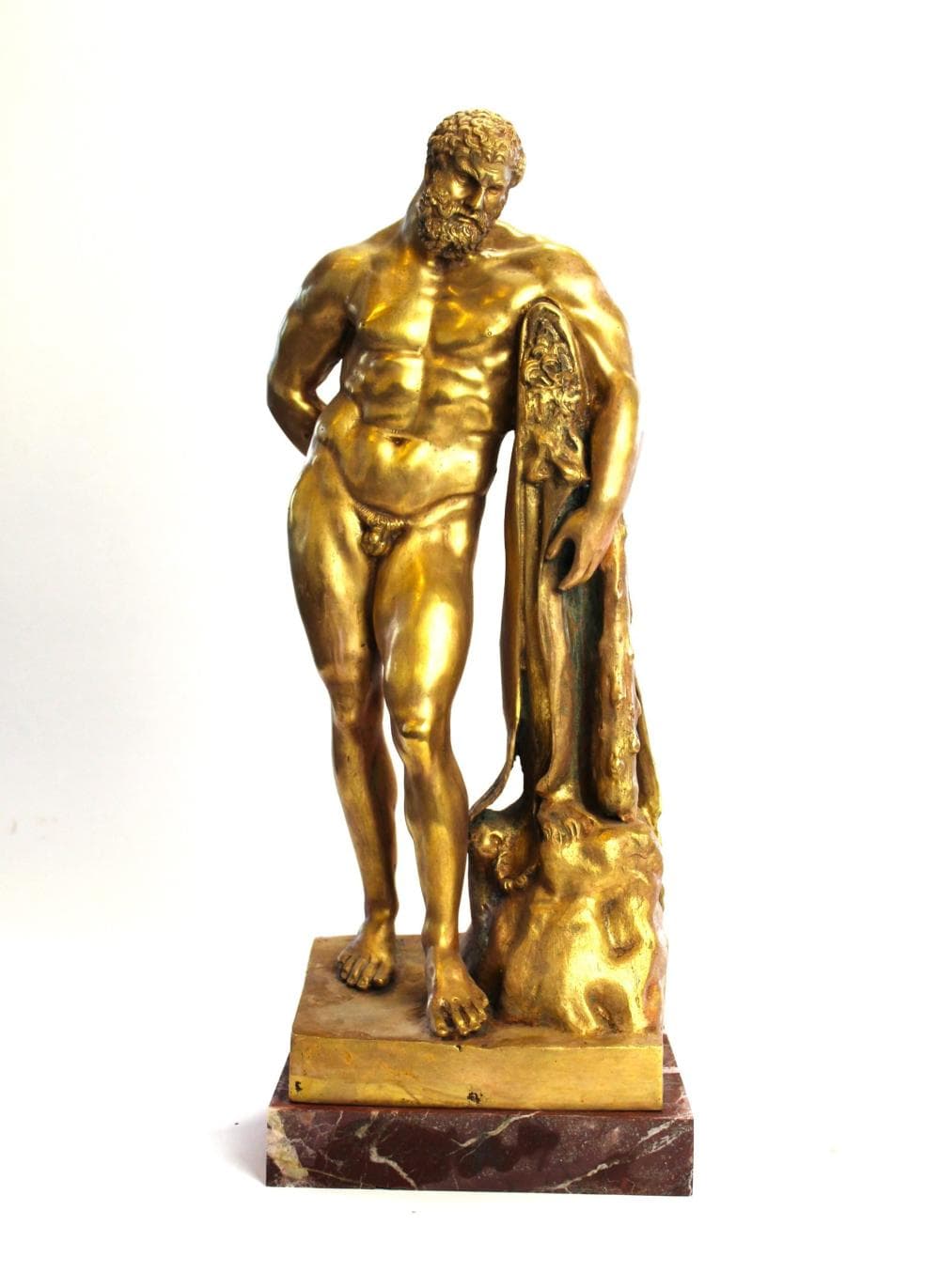 Sculpture, Farnese Hercules - 68 cm - Bronze, Gild