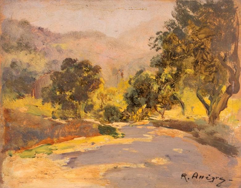 Raymond ALLEGRE (1857-1933) Paysage de campagne
